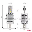 Ampoules LED pour voiture série X2 H4/H19 6500K Canbus - AMIO 02972 - Visuel 3