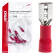 Connecteurs isolés femelles plats 5,6 mm 0,5-1,5 mm² 10A 10 pcs AMIO 03061 - Visuel 1
