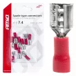 Connecteurs isolés femelles plats 7,4 mm 0,5-1,5 mm² 10A 10 pcs AMIO 03062 - Visuel 1