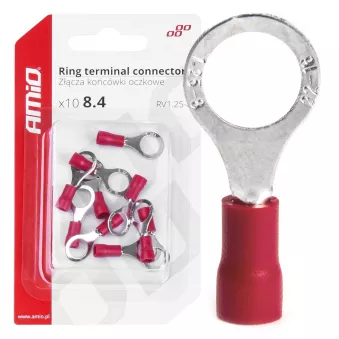 Connecteurs embouts cosses à œil 8,4 mm 10 pièces - AMIO 03079