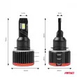Ampoules LED voiture série X3 H15 6500K Canbus AMIO 03309 - Visuel 3