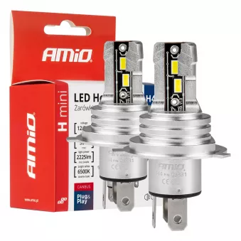 Ampoules LED voiture série H-mini H4/H19 6500K Canbus - AMIO 03331