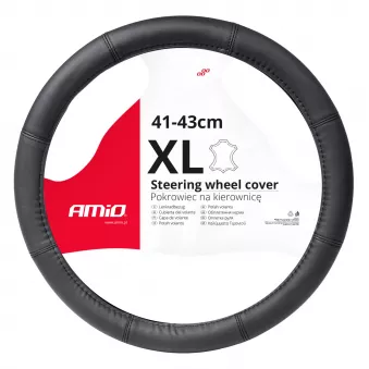 Housse en cuir pour volant de voiture XL 41-43cm SWC-48-XL AMIO 03548