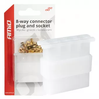 Prise fiche connecteur électrique 8 PIN + connecteurs - AMIO 03516