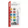 Jeu complet de 10 fusibles standard + testeur de tension - AMIO 03523 - Visuel 1