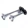Klaxon signal sonore fanfare double chrome 12V 24V - AMIO 03617 - Visuel 1
