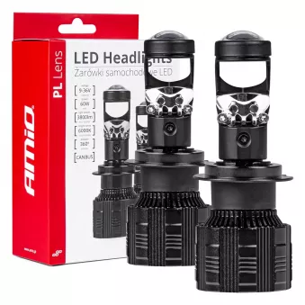 Ampoules LED pour voiture série PL Lentille H7 lentille 6000K Canbus - AMIO 03668