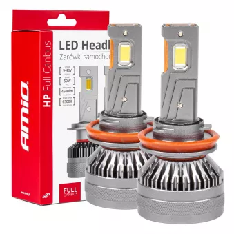 Ampoules LED pour voiture série HP Full Canbus H8 H9 H11 H16 6500K - AMIO 03677
