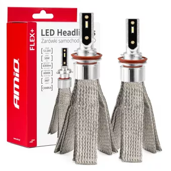 Ampoules LED FLEX+ pour voiture H8 H9 H11 H16 12V 24V 6000K Canbus -03663 AMIO 03663/01086