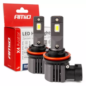 Ampoules LED pour voiture série X4 Aviator H8 H9 H11 H16 6500K Canbus - AMIO 03765