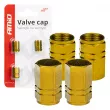 Bouchons jaunes en aluminium pour valves 4 pcs AMIO 03633 - Visuel 1
