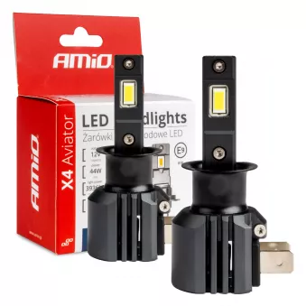 Ampoules LED voiture série X4 Aviator H3 6500K Canbus AMIO 03762