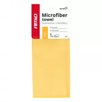 Chiffon en microfibre pour laver, nettoyer, nettoyer l'intérieur de la voiture 30x40 cm - AMIO 03744