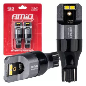 Ampoules LED CANBUS PRO T15 W16W 4x2016 SMD blanches 12V 24V - AMIO 03578