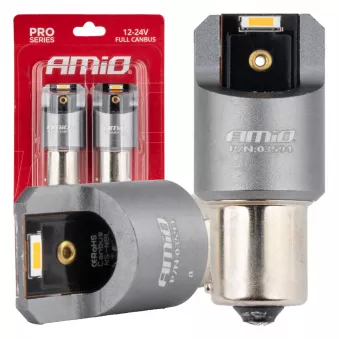 Ampoules LED FULL CANBUS PRO PY21W 2x1860 SMD orange 12V 24V - AMIO 03594