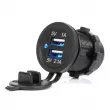 Chargeur de voiture étanche avec ports USB 3.1A 2xUSB 12V 24V AMIO 04216 - Visuel 1