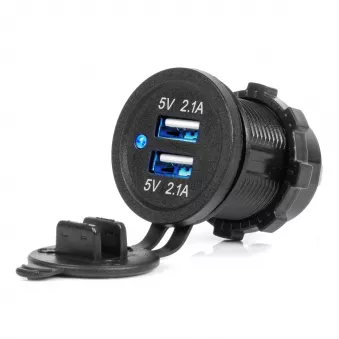 Chargeur de voiture étanche avec ports USB 4.2A 2xUSB 12V 24V AMIO 04217