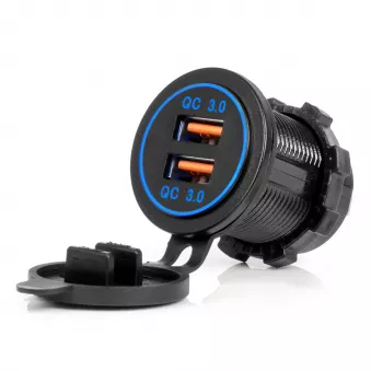 Chargeur de voiture étanche avec ports USB 2xUSB QC3.0 12V 24V AMIO 04218