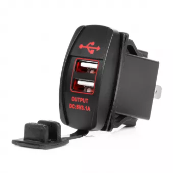Chargeur de voiture étanche en forme de bateau avec ports USB 2x USB 12V 24V AMIO 04228
