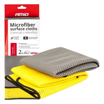 Chiffon en microfibre pour enlever les insectes et les saletés tenaces 2 pcs. 40x40 cm 280g - AMIO 03977