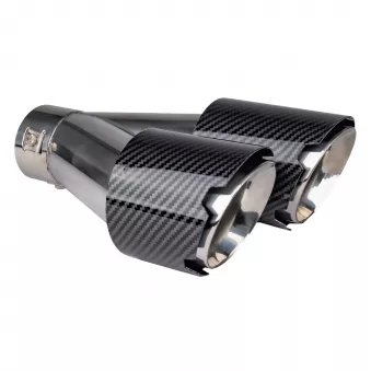 Embout d'échappement en acier inoxydable double gauche carbone AMIO 04069
