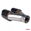 Embout d'échappement en acier inoxydable double gauche carbone AMIO 04069 - Visuel 2