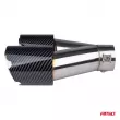 Embout d'échappement en acier inoxydable double gauche carbone AMIO 04069 - Visuel 3