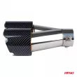 Embout d'échappement en acier inoxydable droit double carbone AMIO 04070 - Visuel 3