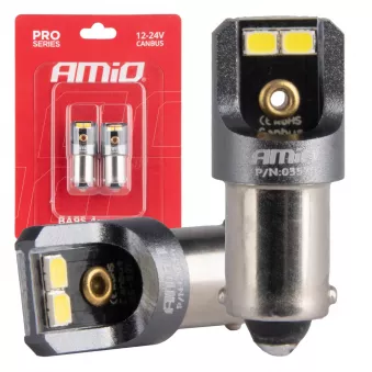 Ampoules LED CANBUS PRO T4W BA9S 4x2016 SMD blanches 12V 24V - AMIO 03579