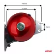 Klaxon signal sonore ensemble 2 pcs rouge 125 mm 12V - AMIO 04075 - Visuel 2