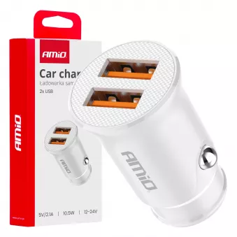 Chargeur de voiture 2x USB-A 2.1A - AMIO 03872