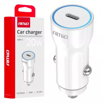 Chargeur de voiture USB-C 20W - AMIO 03880