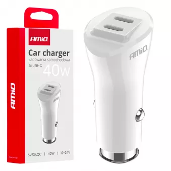 Chargeur de voiture 2x USB-C 40W - AMIO 03884
