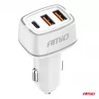 Chargeur de voiture 2x USB-A + USB-C 32W - AMIO 03890 - Visuel 2