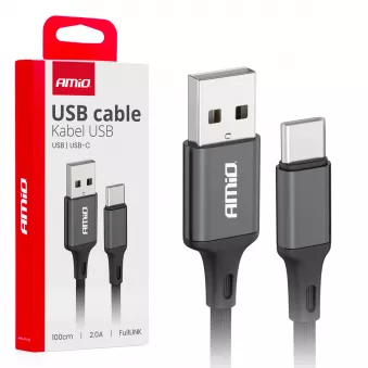 Câble de charge USB-A - USB-C 2A 100cm FullLINK - AMIO 03899