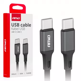 Câble de charge USB-C - USB-C 60W 200cm FullLINK - AMIO 03903