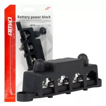 Bloc de distribution de masse négative bus bar M10 12V - 48V 250A - AMIO 03811