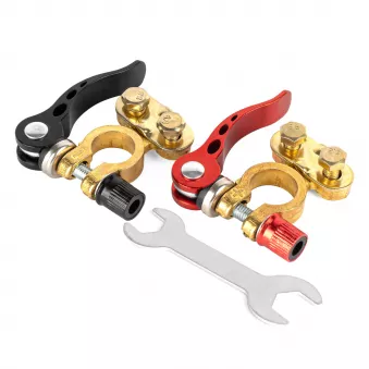 Klemy bornes de batterie universelles en laiton avec clé de montage AMIO 04059