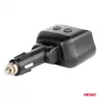 Répartiteur répartiteur prise allume-cigare 2x USB 1x USB-C 12V 24V + voltmètre - AMIO 04173 - Visuel 3