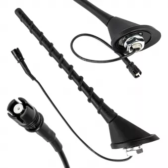 Antenne de voiture universelle mât avec amplificateur RAKU-2 ANT09 AMIO 04153