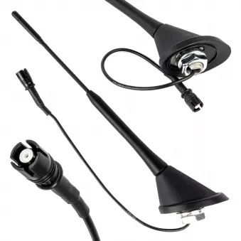 Antenne de voiture universelle mât avec amplificateur RAKU-2 ANT10 - AMIO 04154