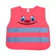 Gilet de sécurité réfléchissant enfant rose sourire AMIO 03988 - Visuel 1