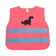 Gilet de sécurité réfléchissant enfant rose dinosaure AMIO 03989 - Visuel 1