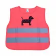 Gilet de sécurité réfléchissant enfant rose chien AMIO 03990 - Visuel 1