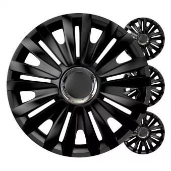 Enjoliveurs de voiture 4 pièces ensemble Royal noirs 14 pouces BOÎTE COLORÉE AMIO 6155