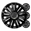 Enjoliveurs de voiture 4 pièces ensemble Royal noirs 15 pouces BOÎTE COLORÉE AMIO 6162 - Visuel 1