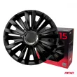 Enjoliveurs de voiture 4 pièces ensemble Royal noirs 15 pouces BOÎTE COLORÉE AMIO 6162 - Visuel 3