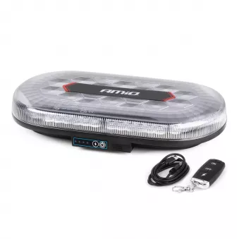 Balise d'avertissement sans fil LED avec télécommande R65 R10 326x186x63 26W 12V 24V - AMIO 04369