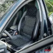 Housse de siège fauteuil perlé noire perles pour voiture 45x120cm CSM-16 AMIO 04429 - Visuel 2
