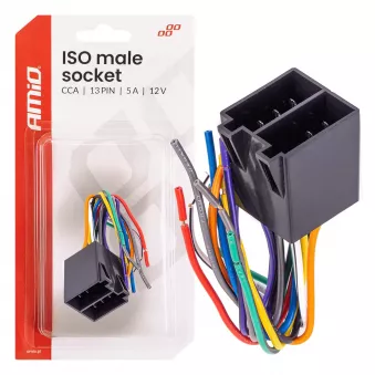 Connecteur mâle intégré ISO CCA 13 broches 5A 12V - AMIO 04445